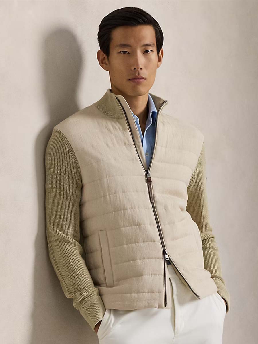 Hybrid Linen Full-Zip Sweater 5