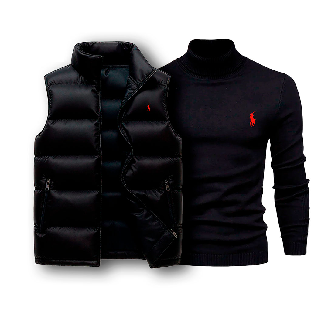Padded Gilet & Roll Neck Sweater Set - Image 4