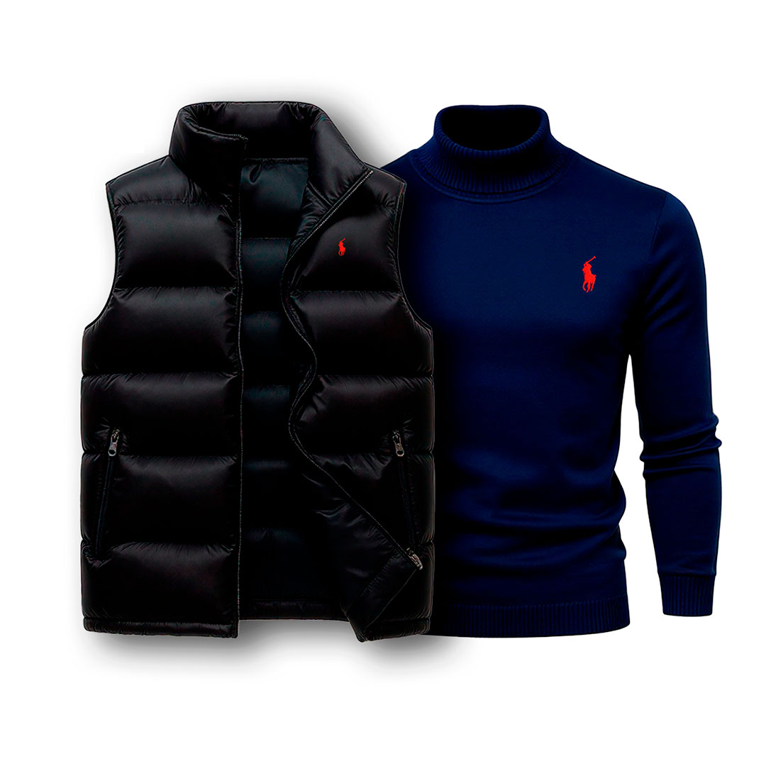 Padded Gilet & Roll Neck Sweater Set - Image 5