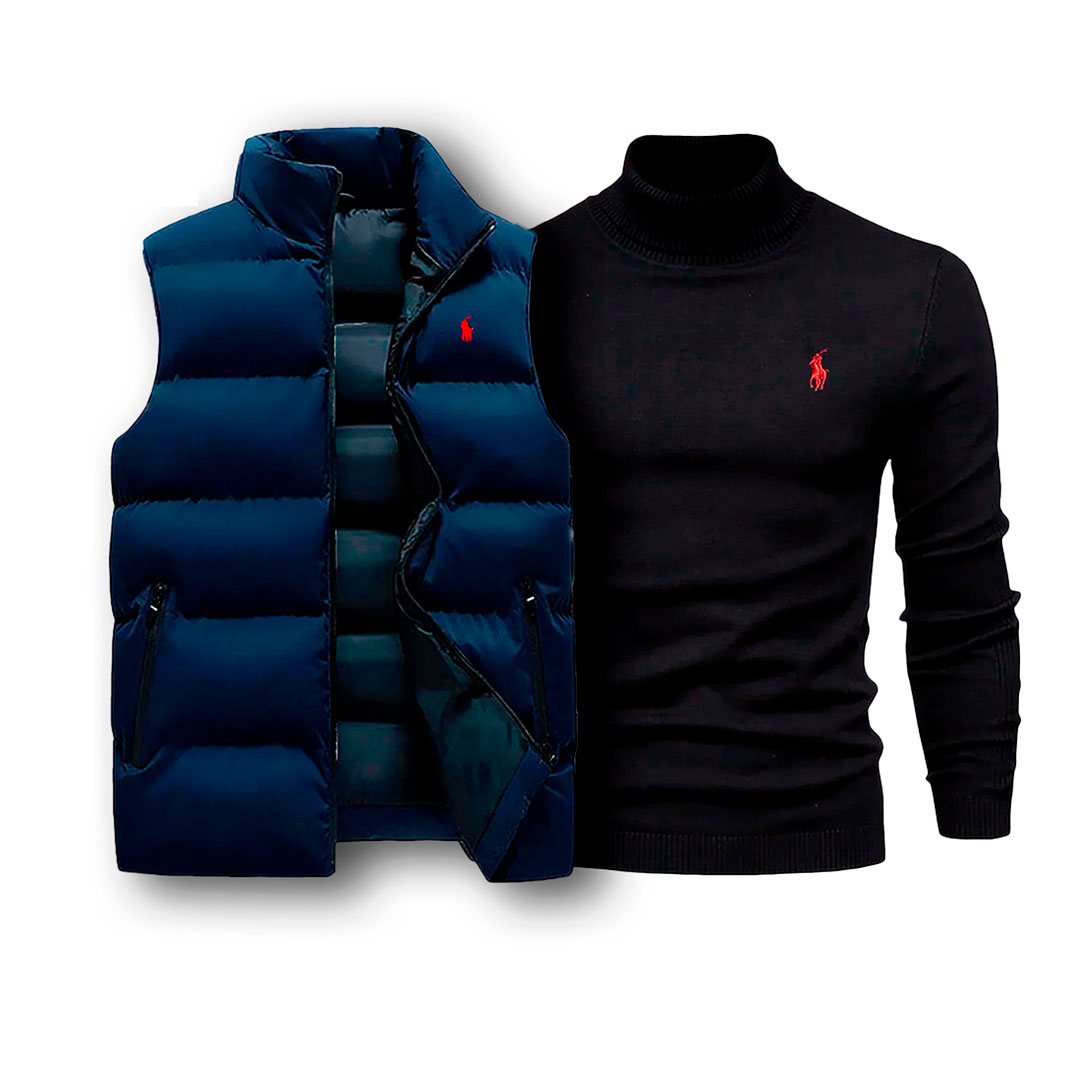 Padded Gilet & Roll Neck Sweater Set - Image 8