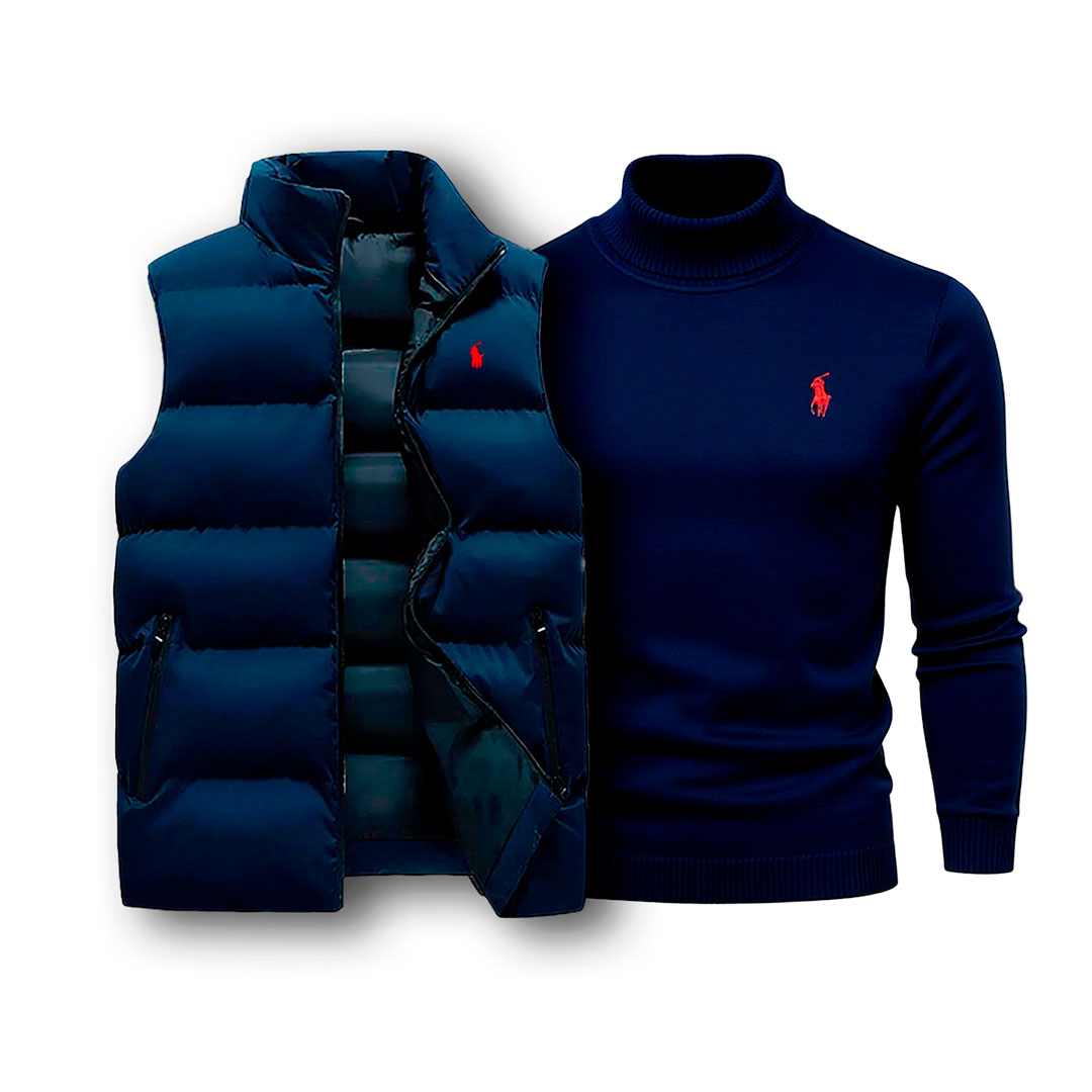 Padded Gilet & Roll Neck Sweater Set - Image 10