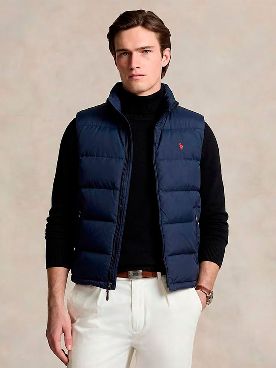 Padded Gilet & Roll Neck Sweater Set