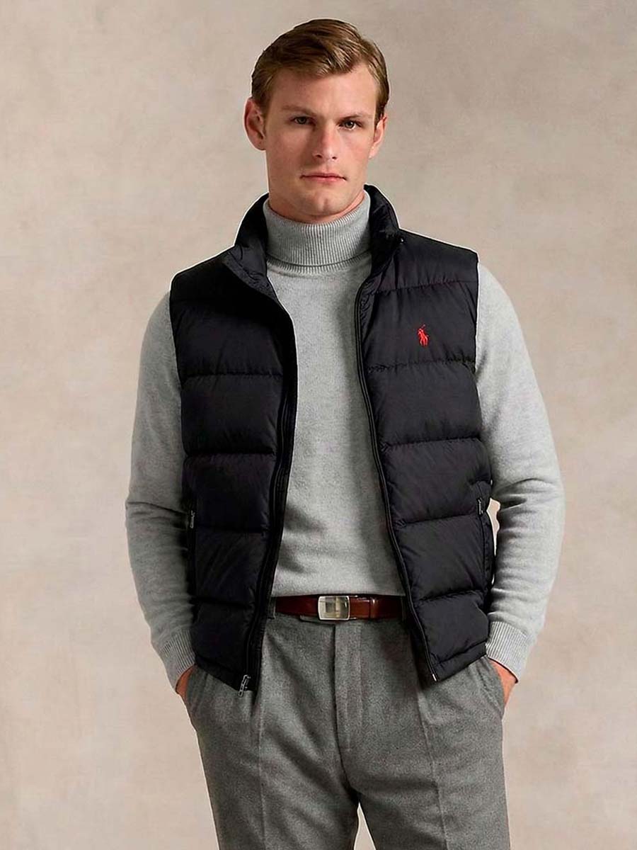 Padded Gilet & Roll Neck Sweater Set - Image 2